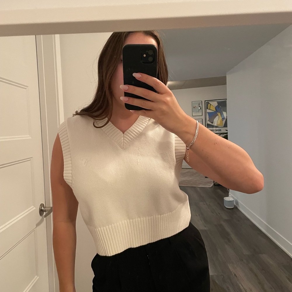 TNA white cardigan